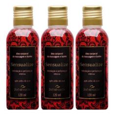 Imagem de Kit Massagem Sensual: Óleo Corporal Massagem Íntima  - 3 unidades - So