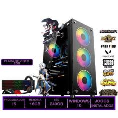 PC Gamer Completo Intel Core i5 Memoria Ram 16GB SSD 240GB Monitor HDMI Kit  Gamer - Alligator Gaming - Computador Gamer - Magazine Luiza