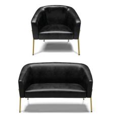 Imagem de Sof  Namoradeira E Poltrona P  De Ferro Dourado Stella Corano