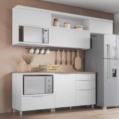 Imagem de Cozinha 5 Peças 4 Portas 4 Gavetas Ripado Marquesa Nesher 100% mdf