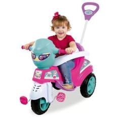 Imagem de Triciclo Baby City Menina Com Pedal E Haste Direcional Maral