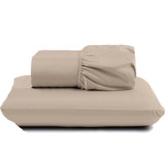 Imagem de Jogo De Lençol Pratik Peletizado Solteiro 2 Peças Barato - Avelã