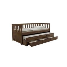 Imagem de Bicama Perola 3 Gavetas Castanho - Bedroom