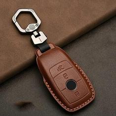 Imagem de NUIOsdz Couro Smart Key Fob Cover Protetor de pele, adequado para Mercedes Benz AMG W205 E320L C200 C180 C260 C300 Proteção de capa completa