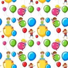 Imagem de Papel De Parede Crianças Infantil Balões Coloridos Vinílico