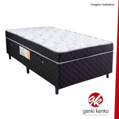 Imagem de Cama .Box Base Conjugada Espuma Dupla Solteiro King Poliester (110Kg - 0.96X2.03X56)