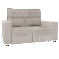 Imagem de Sofá Retrátil E Reclinável 2 Lugares Londres 1.60cm C-molas Bege Marfim