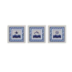 Imagem de Conjunto Kit Com 3 Quadros Náuticos Decorativos Linha Náutica Marinheiro - Mar 1