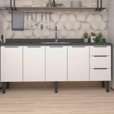 Imagem de Balcão de Cozinha 4 Portas 3 Gavetas 192cm Júpiter Cozimax