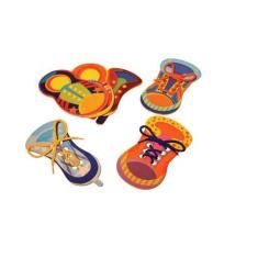 Imagem de Brinquedo Pedagógico Alinhavos Tênis Peças Mdf 06 Unidade - Sonho De C