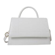 Imagem de Bolsa de ombro feminina de couro PU bolsa de mão para noite bolsa transversal com alça ajustável, Branco
