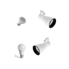 Imagem de Kit 13 Spot Trilho Perfilado Eletro Calha Par20 Bulbo Ol11