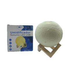 Imagem de Umidificador Luminaria Lua 3D Usb Controle Remoto 880ml - Luatek