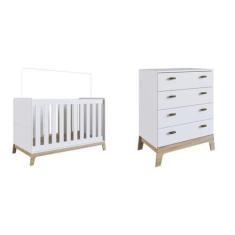 Imagem de Berço 3 em 1 Branco com Colchão + Cômoda/trocador Branco