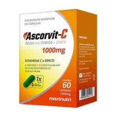 Imagem de AscorVit C 1000mg Vitamina C Zinco 60 Capsulas Loja Maxinutri