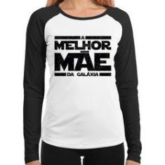 Imagem de Baby Look Raglan A Melhor Mãe Da Galáxia Manga Longa - Foca Na Moda