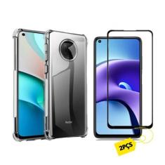 Imagem de Capa Case Anti Shock Anti Impacto + 2 Películas de Vidro 3d 9D Xiaomi Redmi Note 9T Bordas Reforçadas