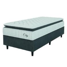 Imagem de Cama Box Colchão Solteiro Molas Ensacadas City Pillow Top 88X188x61cm