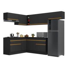 Imagem de Armário De Cozinha Completa De Canto V214 Dourado