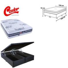 Imagem de Conjunto Cama Box Baú Casal Queen + Colchão Castor Silver Star Tecnope