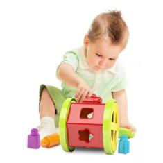 Imagem de Brinquedo Educativo Para Bebê Roda Vermelho Lúdico 6 Peças Dismat Mk44