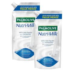 Imagem de Kit 2 Sabonetes Líquido Palmolive Nutri-Milk Hidratante Refil 500ml