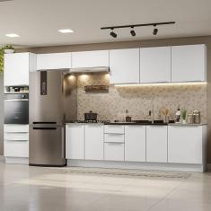 Imagem de Armário De Cozinha Completa 400Cm Branco Veludo Branco