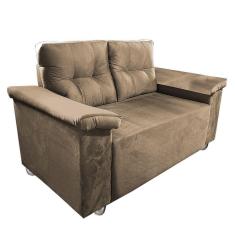 Imagem de Namoradeira Yasmim dois lugares Com Braço Almofadado Capuccino