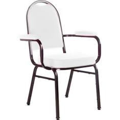 Imagem de Cadeira Com Braços Para Auditórios Linha Hotel Branco