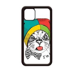 Imagem de Capa Foolscap I'm Fine Cat Protect Animal para iPhone 12 Pro Max para Apple Mini Mobile Case