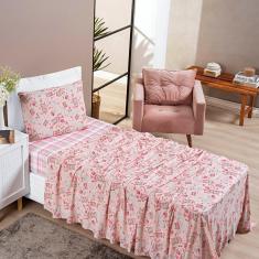 Imagem de Jogo Cama Lençol Studio Solteiro Malha Estampada 100% Algodão Meninas 3 Peças - Fashion - Rosa