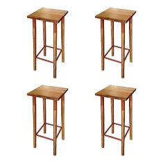 Imagem de KIT 4 BANQUETAS BISTRO INDUSTRIAL COLORS FERRO E MADEIRA MACIÇA - COBRE