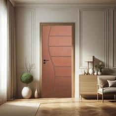 Imagem de Porta de Madeira Maciça 210cmx62cm Friso 10 Ipê - JB Portas