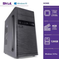 Imagem de Computador Home H100 - Celeron Dual Core J1800 2.41Ghz 4Gb Ddr3 Sodimm Ssd 120Gb Fonte 300W Windows 10 Pro Sem Ppb