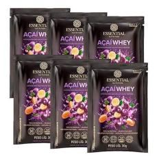 Imagem de Kit 6X: Açaí Whey Sachê Essential Nutrition 30g