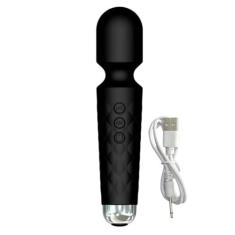 Imagem de Massageador Íntimo de Silicone Recarregável USB – Discreto e Seguro. Massageador Elétrico Portátil Varinha, 28 Modos de Vibração, 8 Níveis de Intensidade, Cabeça Flexível 360°