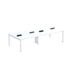 Imagem de Mesa de Plataforma Dupla para 4 Pessoas Corporativa 160x140/4p Pdc16/14/4p Branco