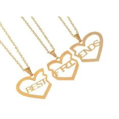 Imagem de Colar Amigas Best Friends Amizade Folheado 3 Pçs - B17