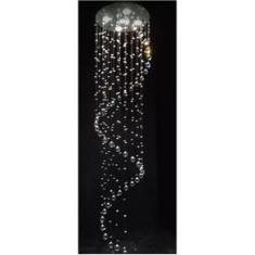 Imagem de Lustre De Cristal Legítimo K9 Espiral Com 2,20 Metros De Altura,Base De Inox Polido Com 40CM De Diâm