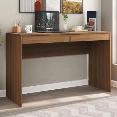 Imagem de Mesa Escrivaninha 2 Gavetas Nogal Ho-2932 - Hecol Móveis