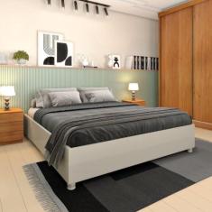 Imagem de Cama Queen em Mdp 203cmx164cm Mônaco Off White/Off White