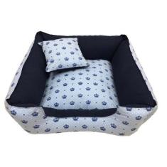 Imagem de Cama Pet 60 X 60 Cm Cachorro Gato Fundo Antifriagem Coroas - Billa Pet
