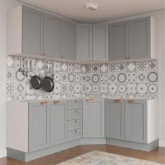 Imagem de Cozinha Modulada 6 Peças Sem Tampo 3 Aéreos E 3 Balcões Arizona Cabeca