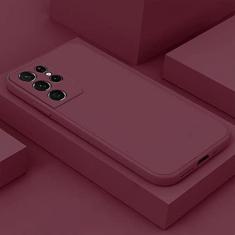 Imagem de Capa de silicone líquido para Samsung Galaxy S22 S21 Ultra S20 S10 Plus FE A73 A72 A53 A52 A71 A51 A31 A33 A32 4G 5G capa de telefone, ameixa, para Galaxy S21 Plus