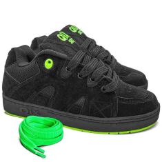 Imagem de Tênis Qix Plaza Preto Verde Limão Preto