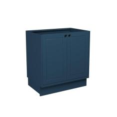 Imagem de Balcão de Cozinha sem Tampo Évora 2 PT Azul Orion 80 cm