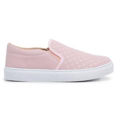 Imagem de Tênis Feminino Slip On Calce Fácil Casual Rosa - Zafrem, 38, Rosa, Fem