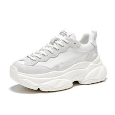 Imagem de BEAU TODAY Tênis feminino grosso, grosso, cadarço confortável, moderno, Off-white, 34