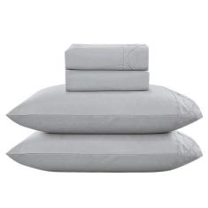 Imagem de Jogo Cama Lençol Merit King Bordado Coroa Louros Percal 300 - Casa Sca