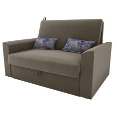 Imagem de Sofá Cama Casal Cristal Bege Flor Matrix